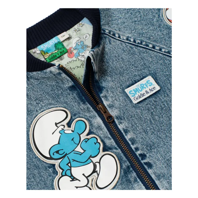 Blouson Denim - Goldie + Ace x Schtroumpfs | Bleu