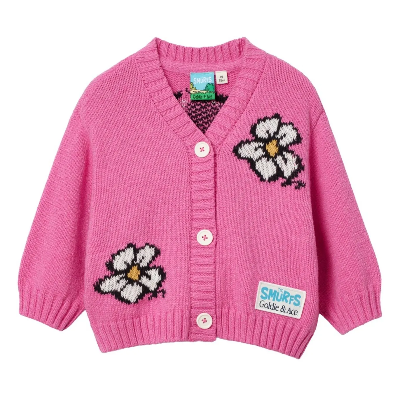 Goldie + Ace Pink Cardigan - X Schtroumpfs