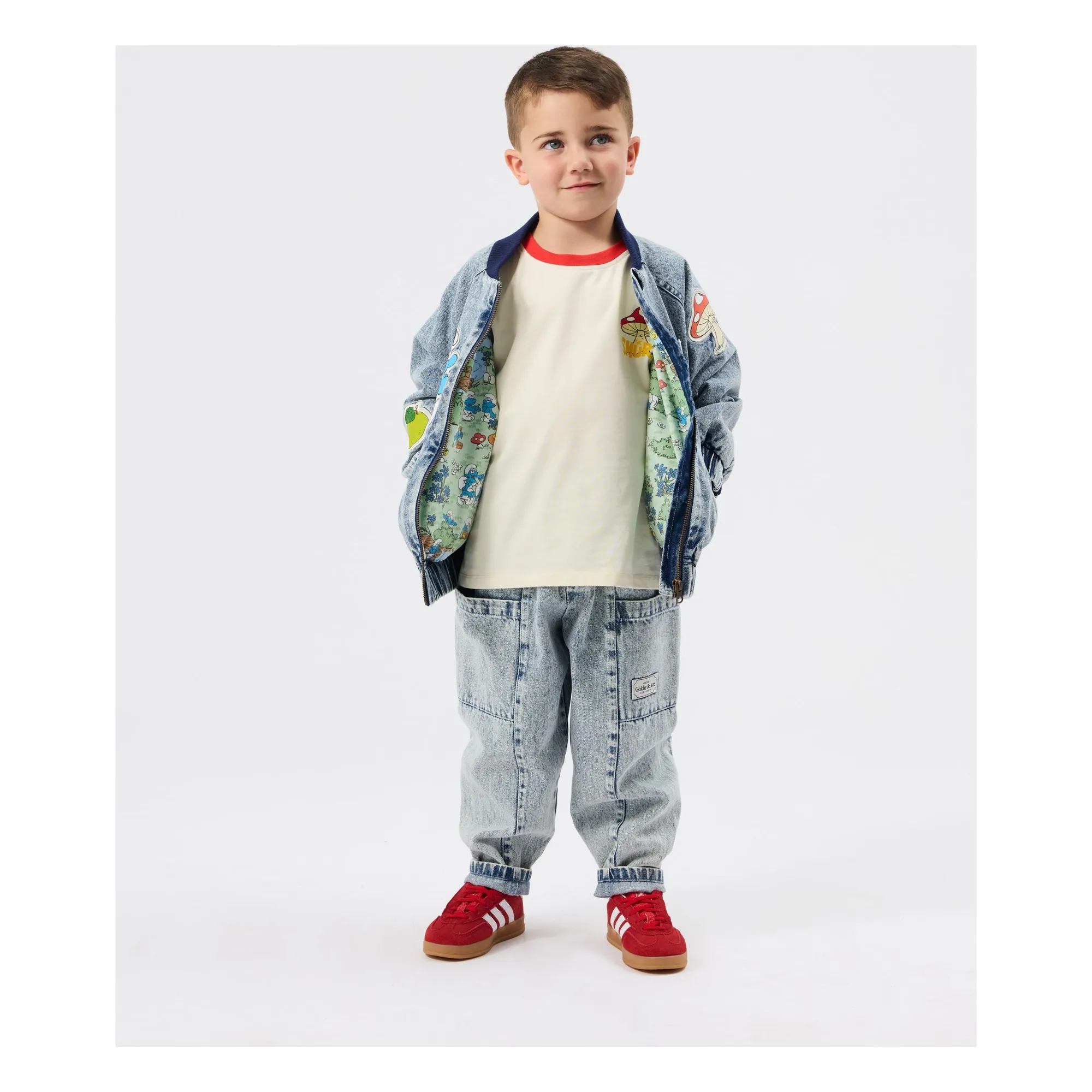 Blouson Denim - Goldie + Ace x Schtroumpfs | Bleu- Image produit n°6