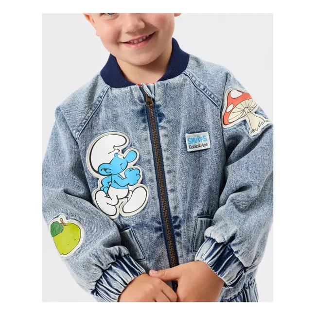 Blouson Denim - Goldie + Ace x Schtroumpfs | Bleu