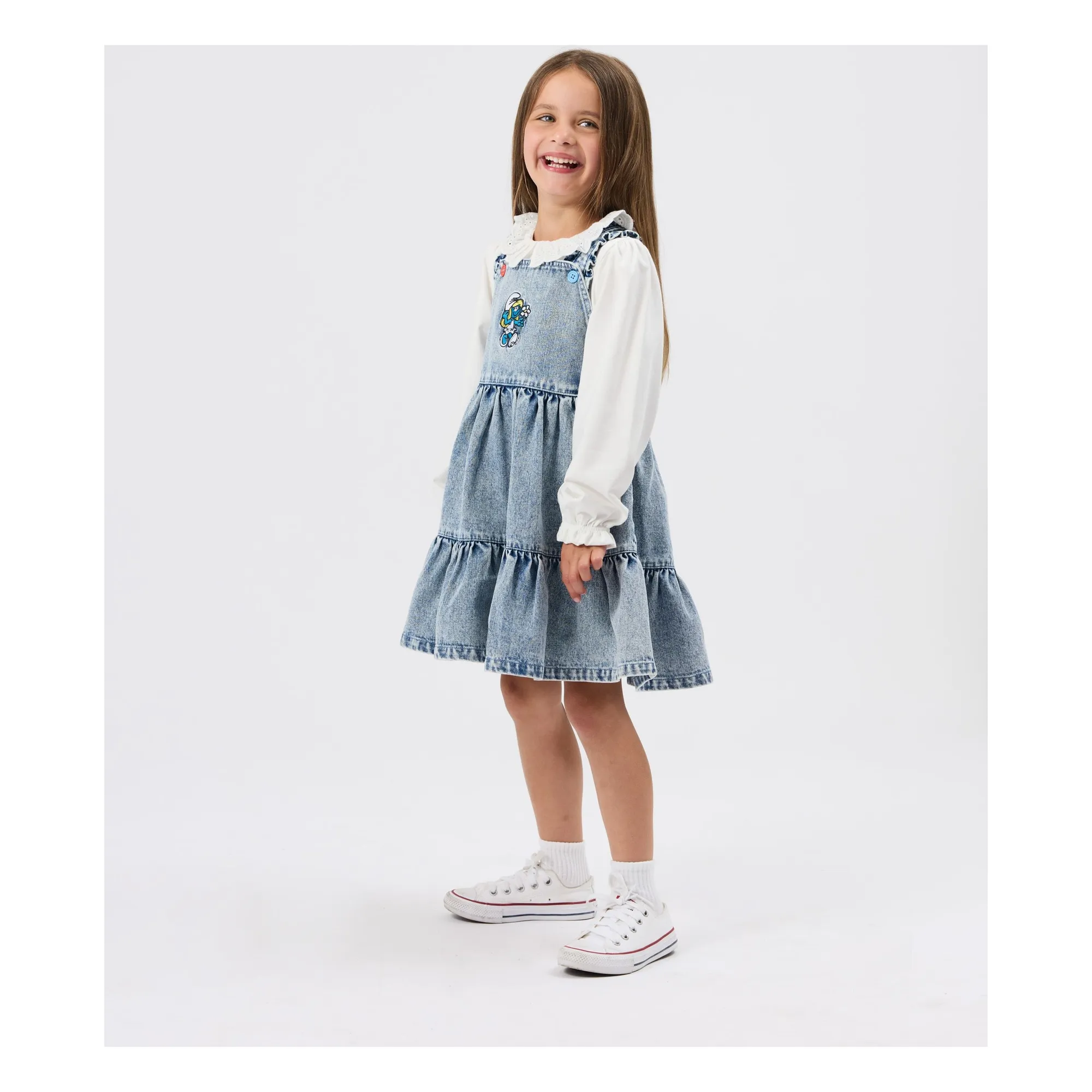 Robe Denim - Goldie + Ace x Schtroumpfs | Bleu- Image produit n°6