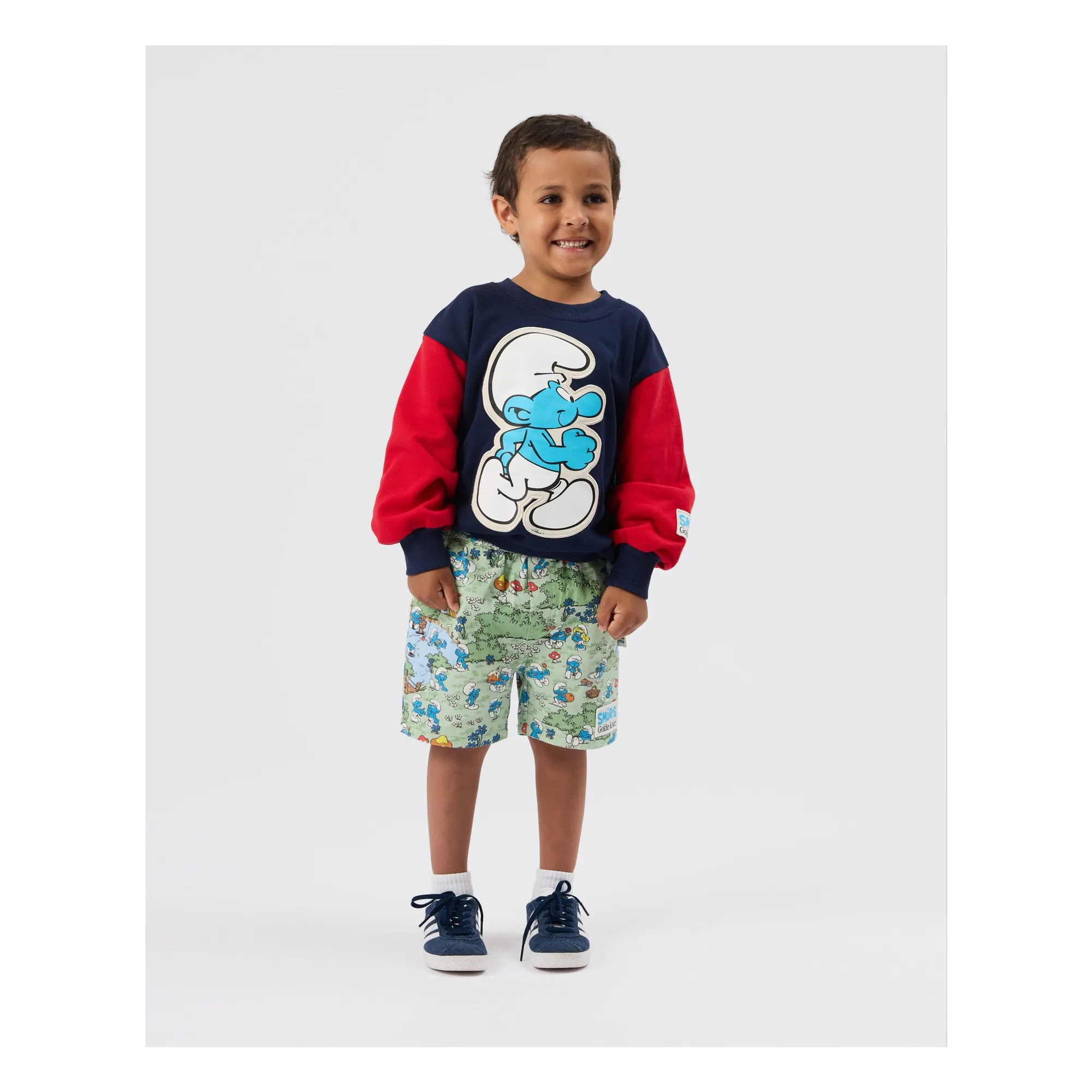 Sweat - Goldie + Ace x Schtroumpfs | Bleu marine- Image produit n°1