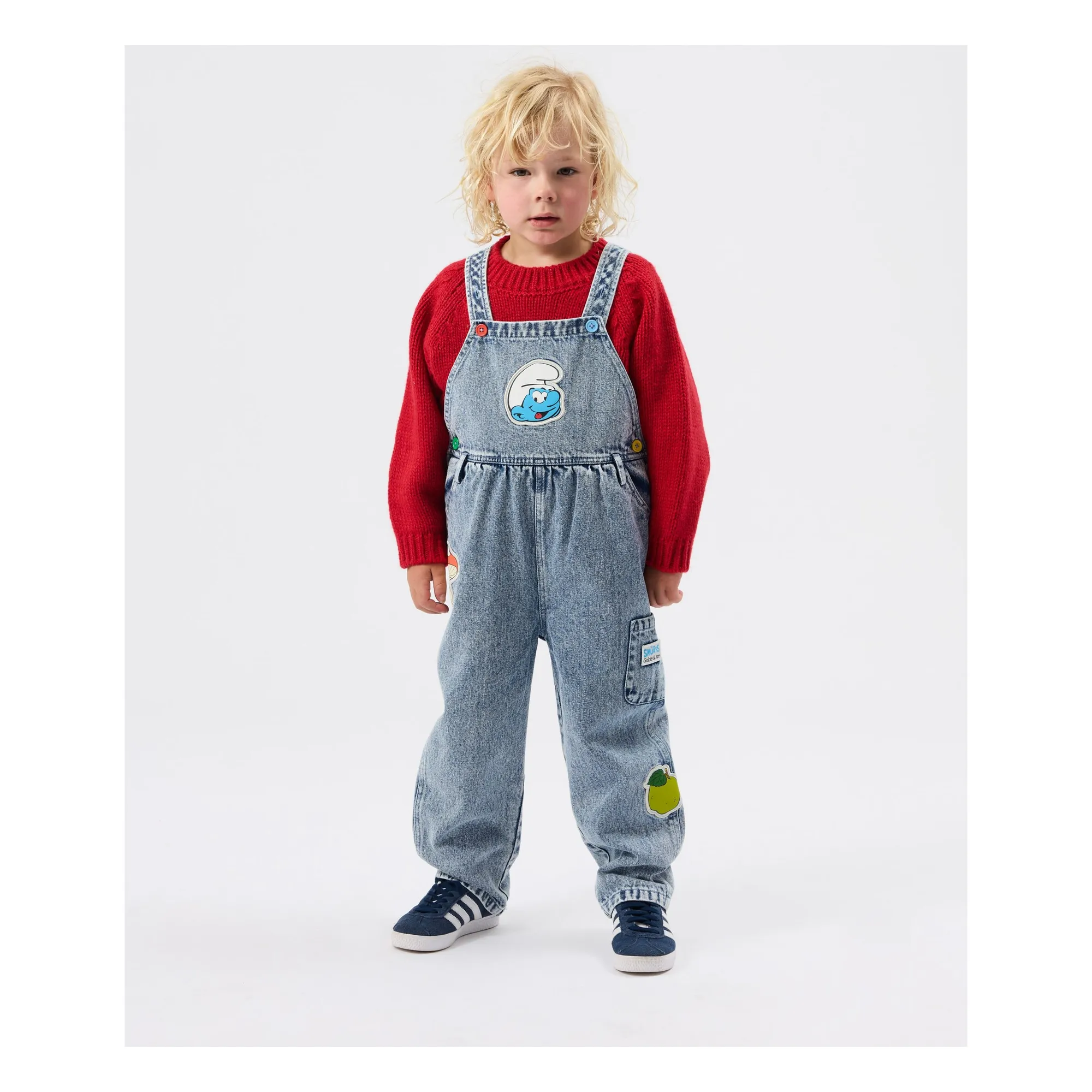 Salopette Denim - Goldie + Ace x Schtroumpfs | Bleu- Image produit n°1