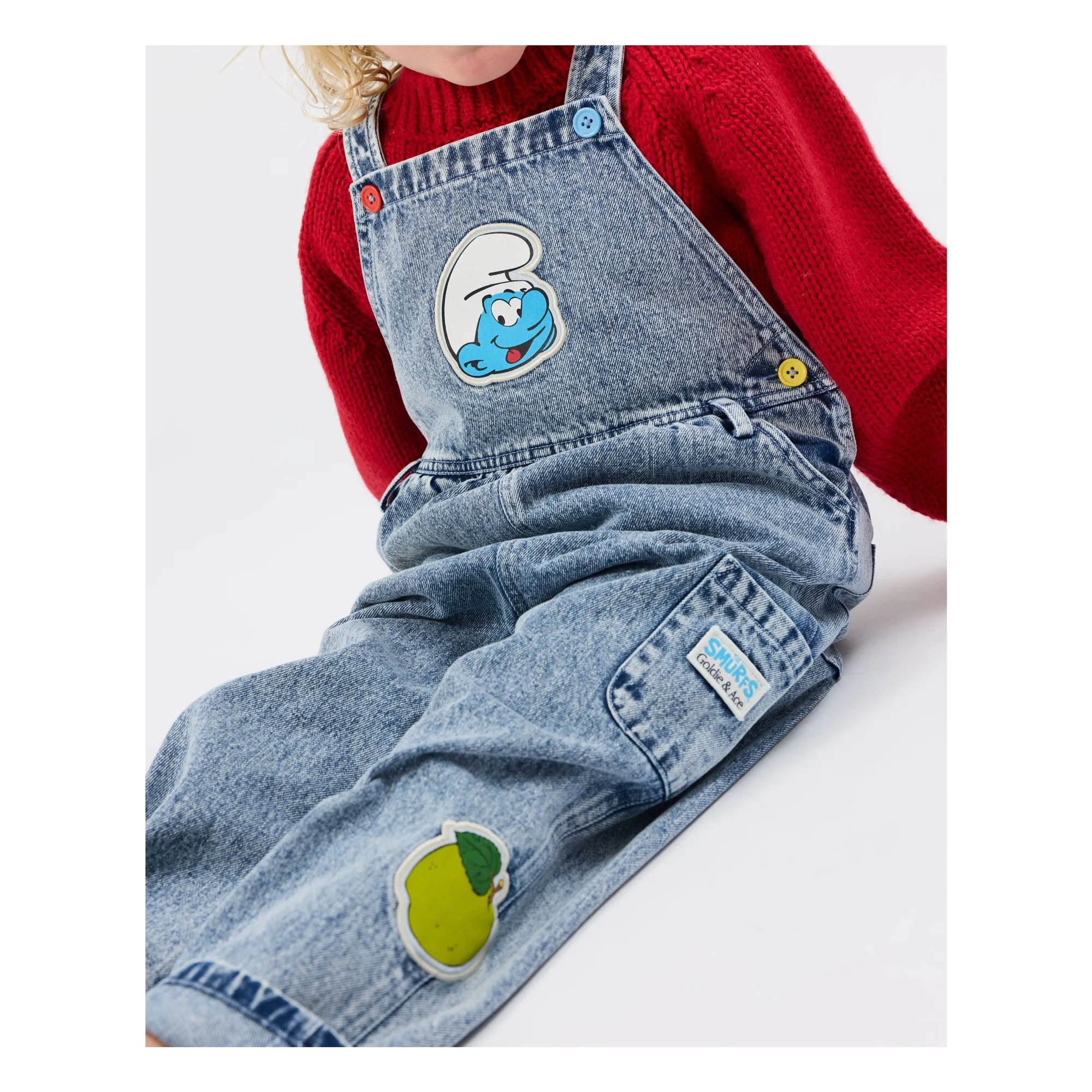Salopette Denim - Goldie + Ace x Schtroumpfs | Bleu- Image produit n°2