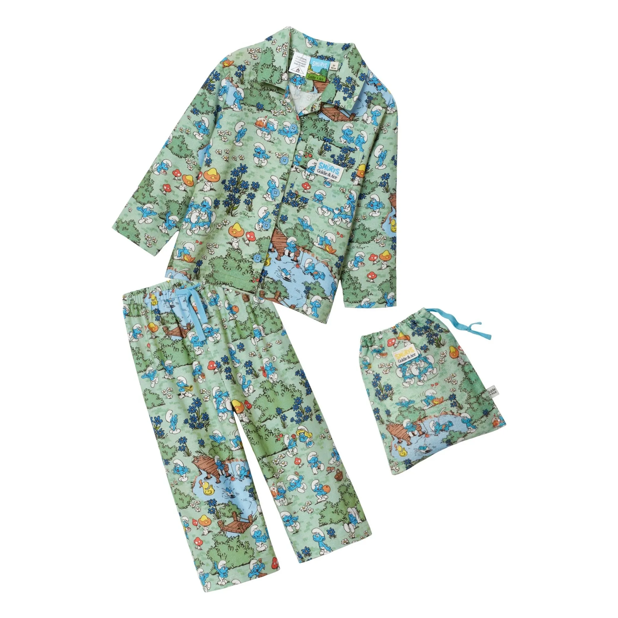 Goldie + Ace Green Pyjamas - X Schtroumpfs