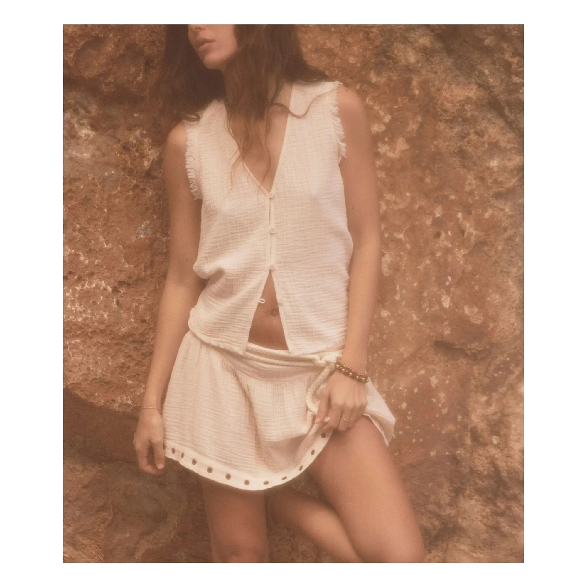 Capsule Léa Meylan : Top Naomie Coton | Crème- Image produit n°3