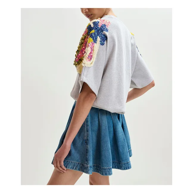 Sweat Jadda Broderies Coton | Gris