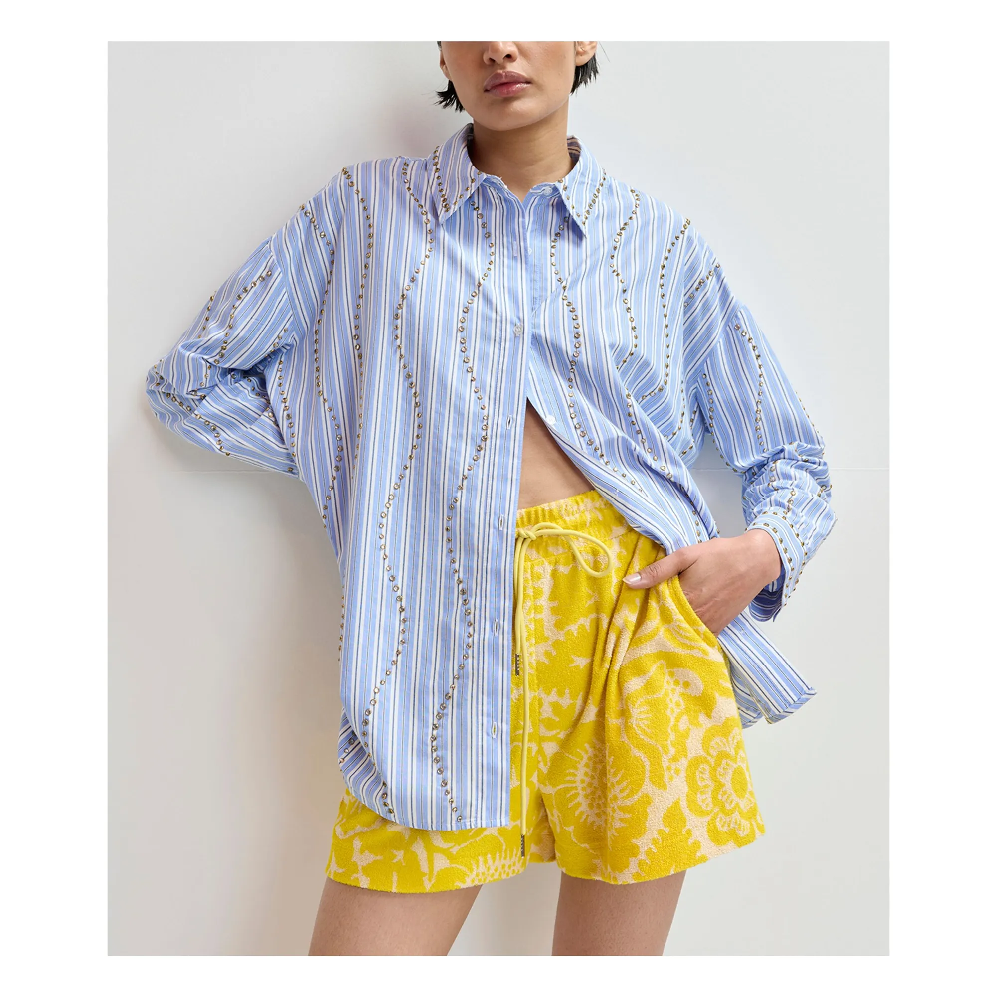 Short Jorton Eponge | Jaune citron- Image produit n°2