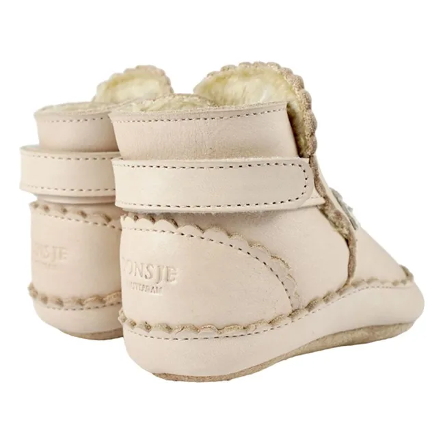 Niv Cygne Nubuck Slippers | Pale Pink