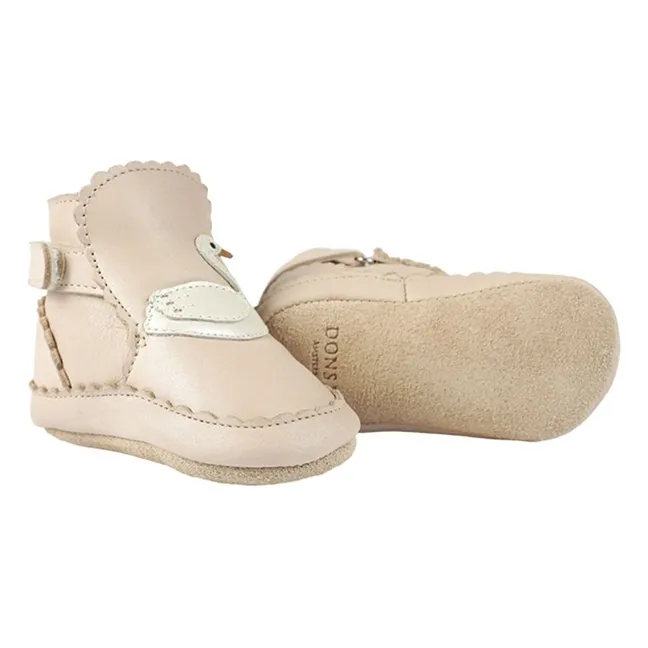 Niv Cygne Nubuck Slippers | Pale Pink