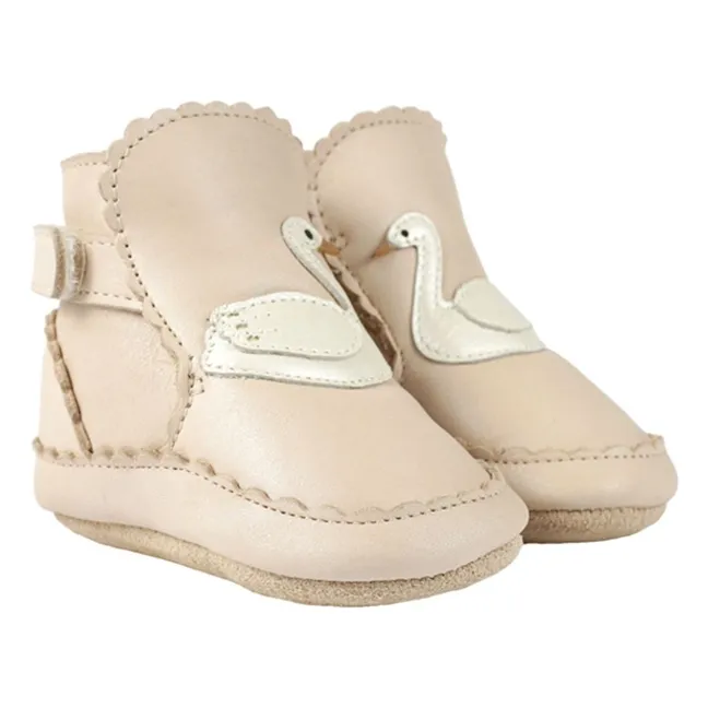 Chaussons Niv Cygne Nubuck | Rose pâle