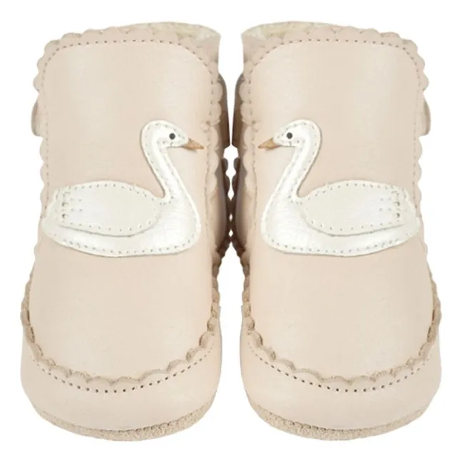 Niv Cygne Nubuck Slippers | Pale Pink