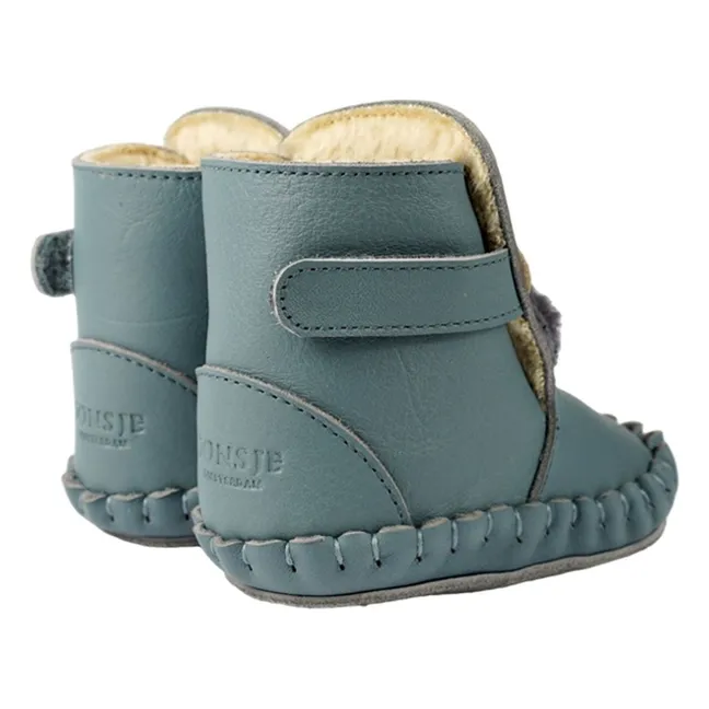 Chaussons Junus Ours Polaire | Bleu gris