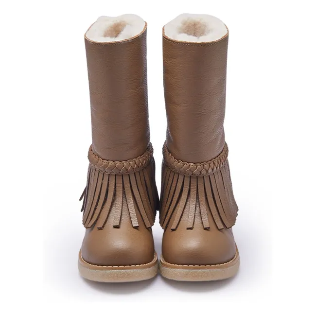 Boots Franges Daffy | Marron