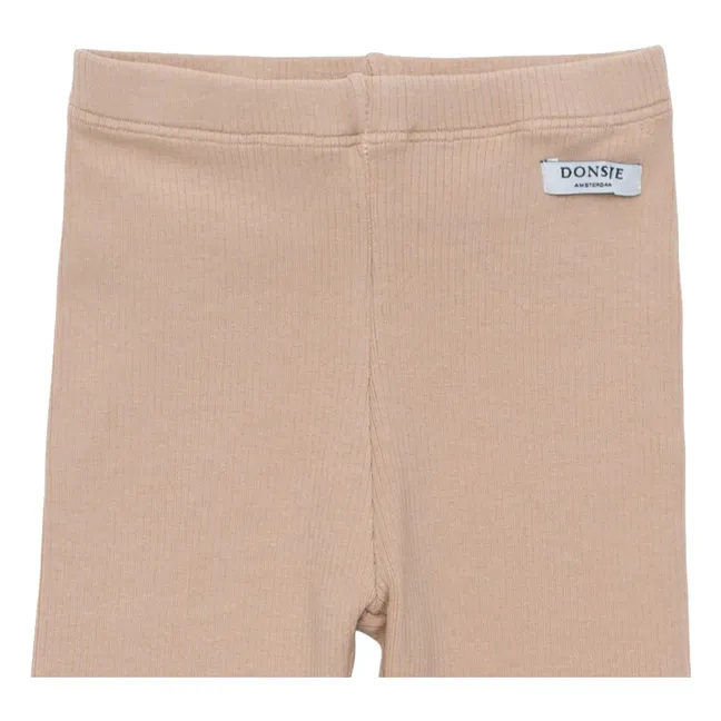 Legging Fronces Ies Coton Bio | Rose pêche
