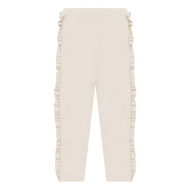 Legging Volants Audun Coton Bio | Ecru