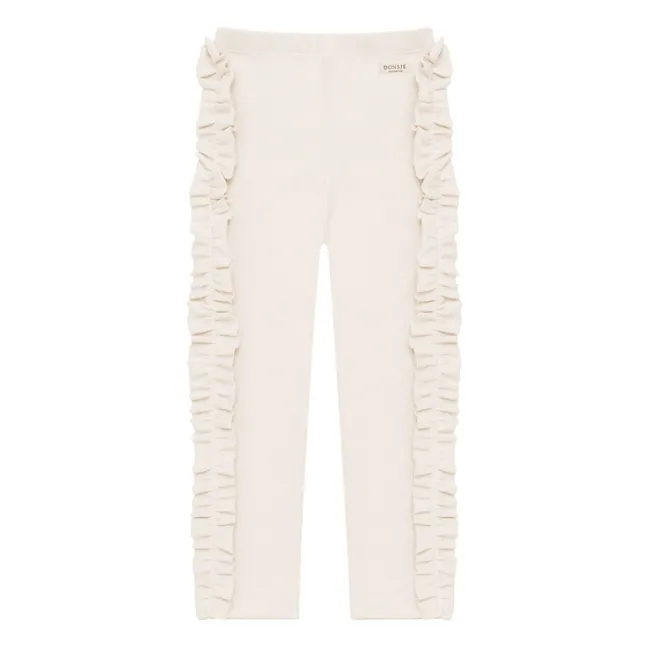 Legging Volants Audun Coton Bio | Ecru