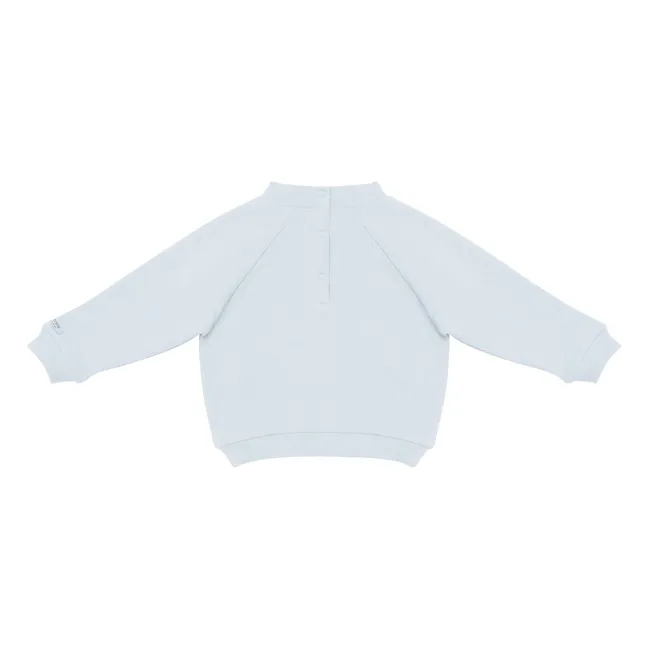 Sweat Foppe Ours Polaire Coton Bio | Bleu Glacier