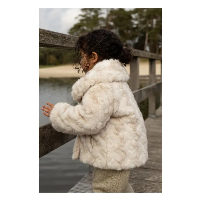 Noekie Fur Coat | Ecru