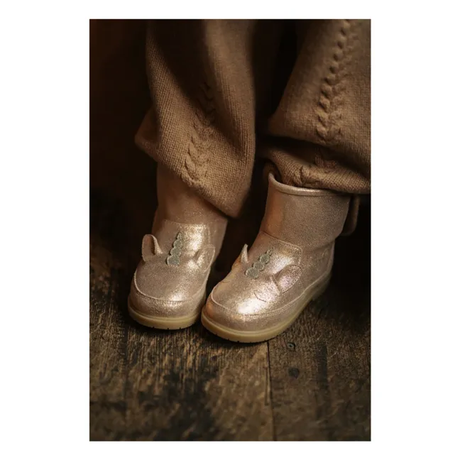 Iridescent Xelly Filled Boots | Pink