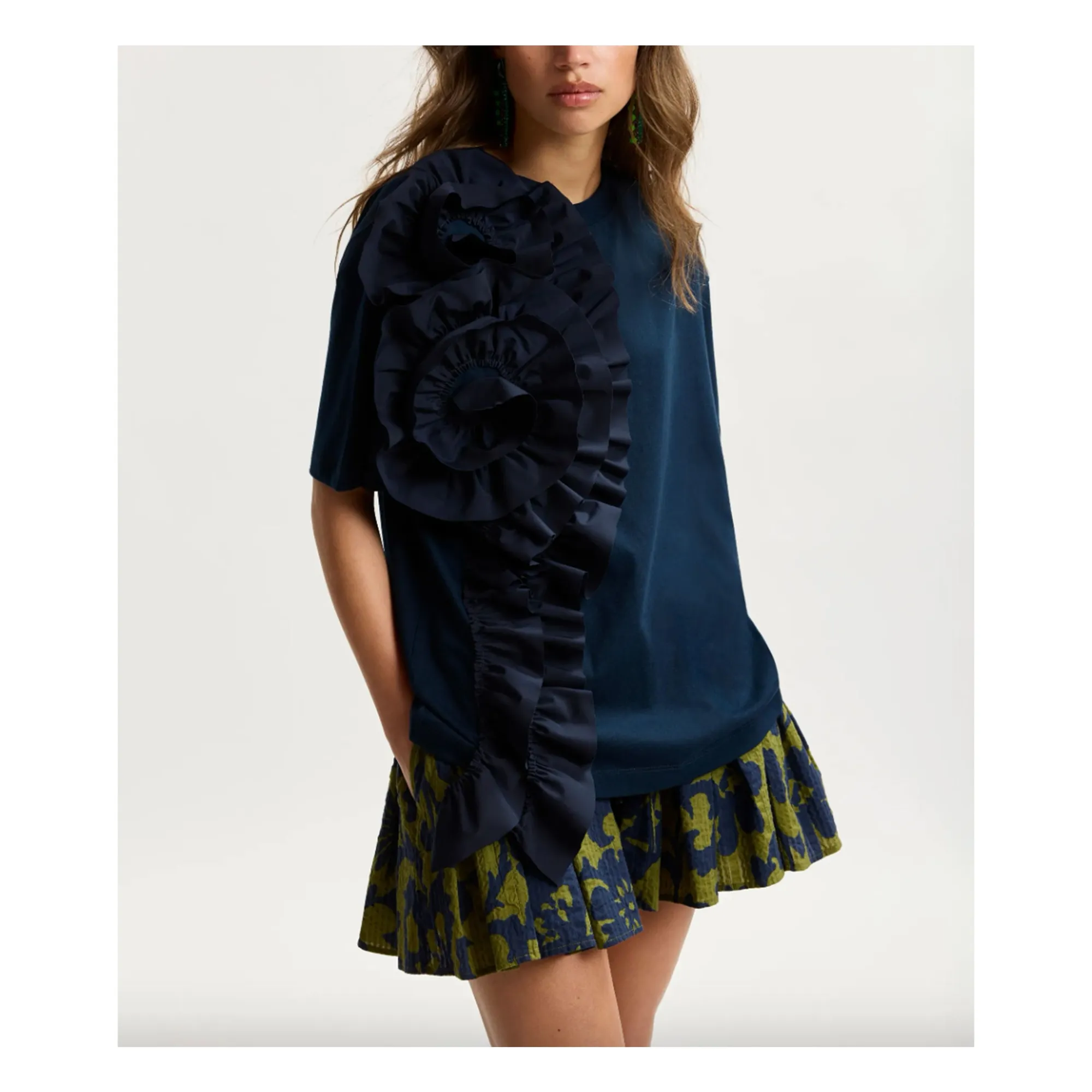 T-shirt Jidole Coton | Bleu- Image produit n°3