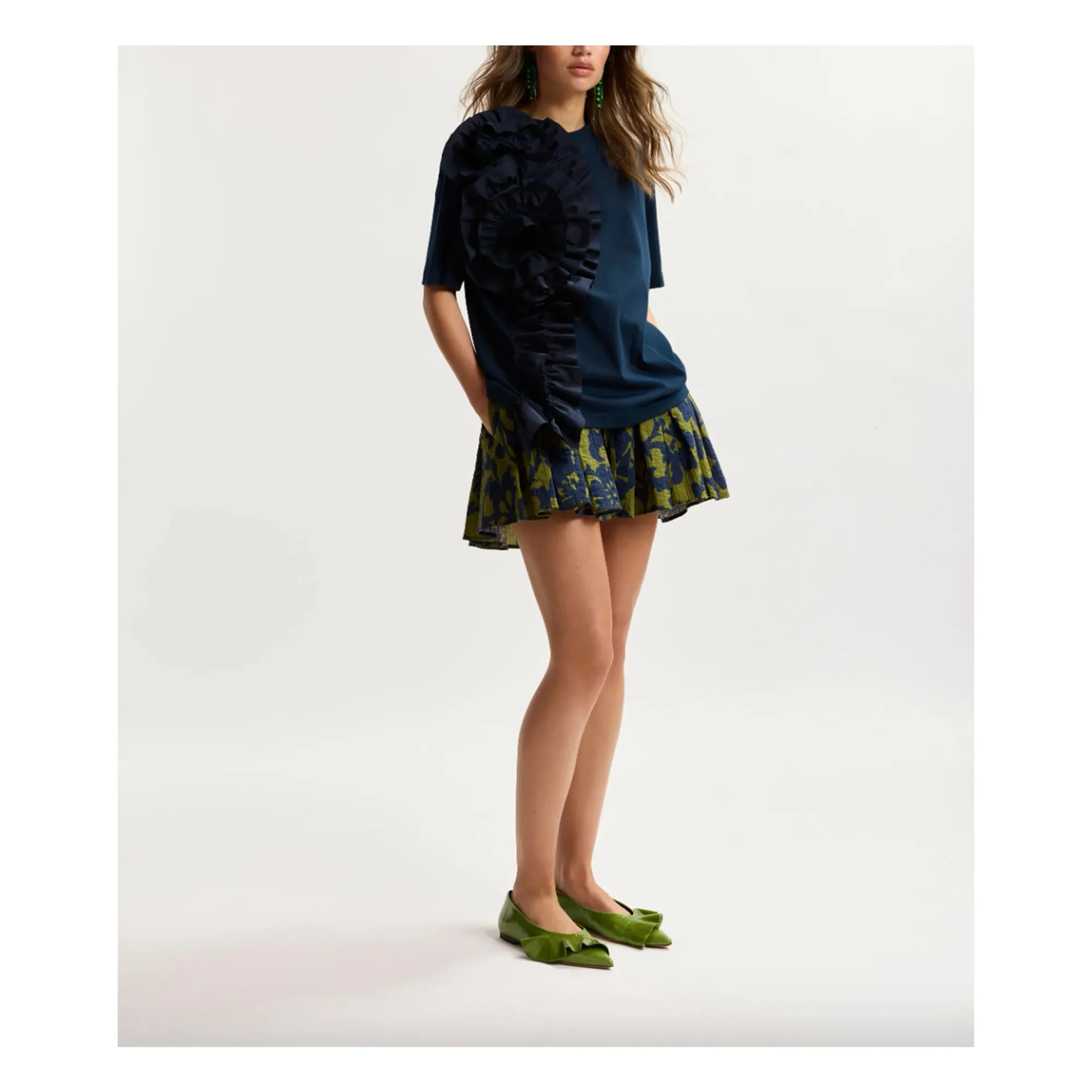 T-shirt Jidole Coton | Bleu- Image produit n°1