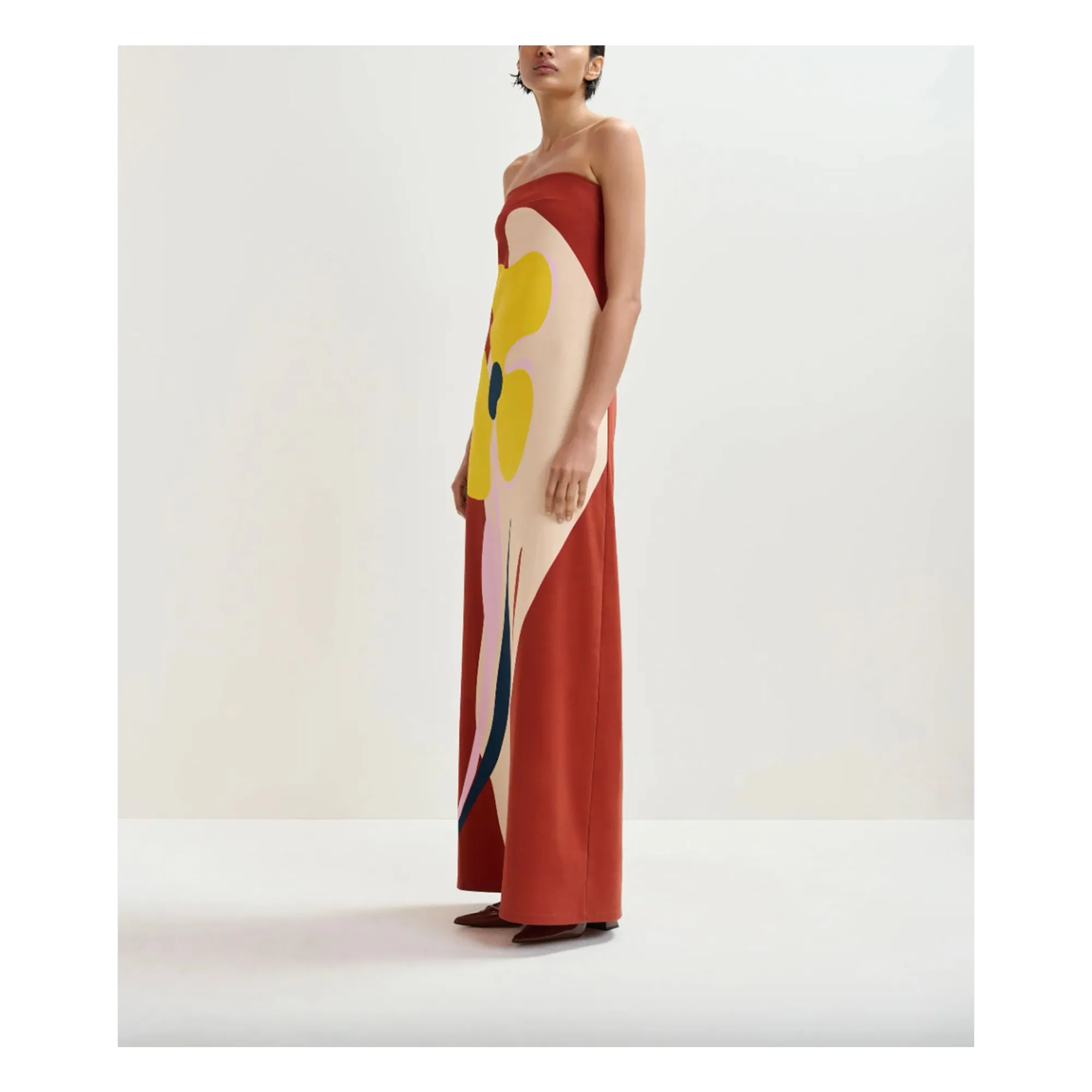 Robe Jannick Coton | Brique- Image produit n°3