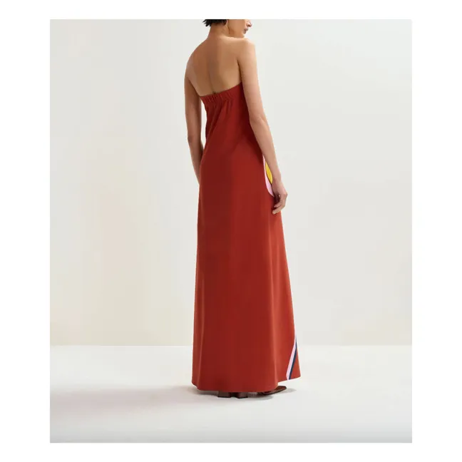 Jannick Cotton Dress | Brick red