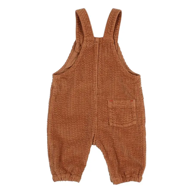 Corduroy Pocket Dungarees | Russet