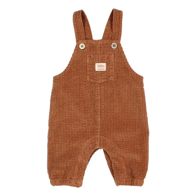 Corduroy Pocket Dungarees | Russet