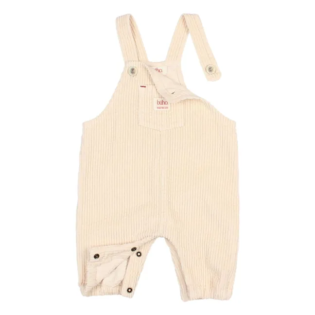 Corduroy Pocket Dungarees | Beige