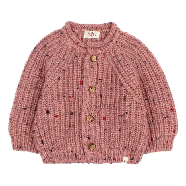 Cardigan Chiné Botonato Bébé | Rose