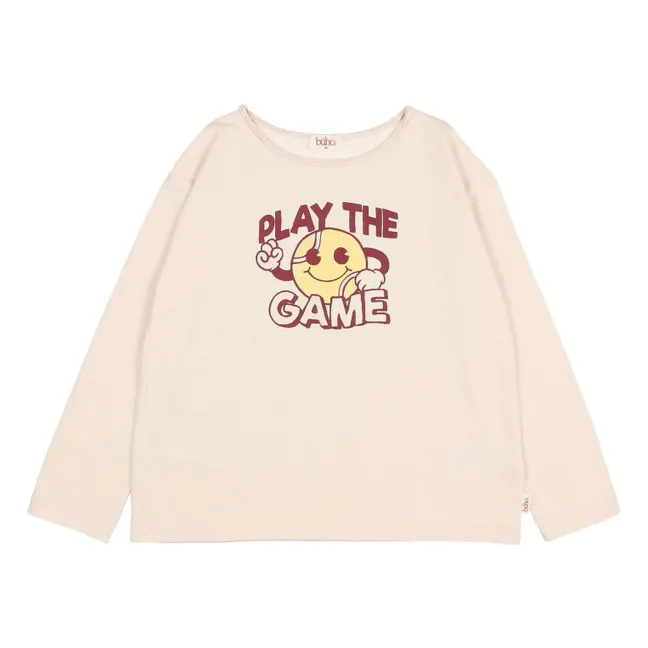 T-shirt Play The Game Coton Bio | Beige