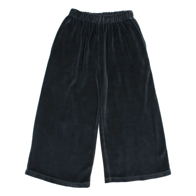 Large Velvet Pants | Dark grey