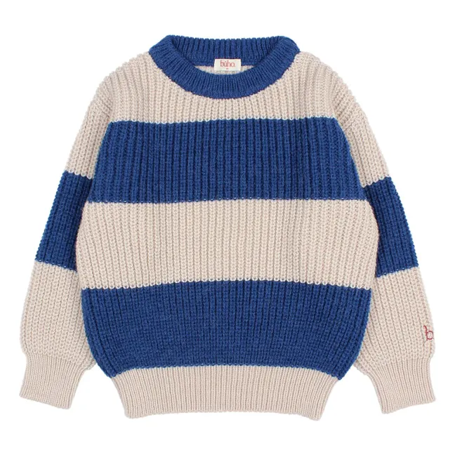 Pull Rayé | Bleu marine