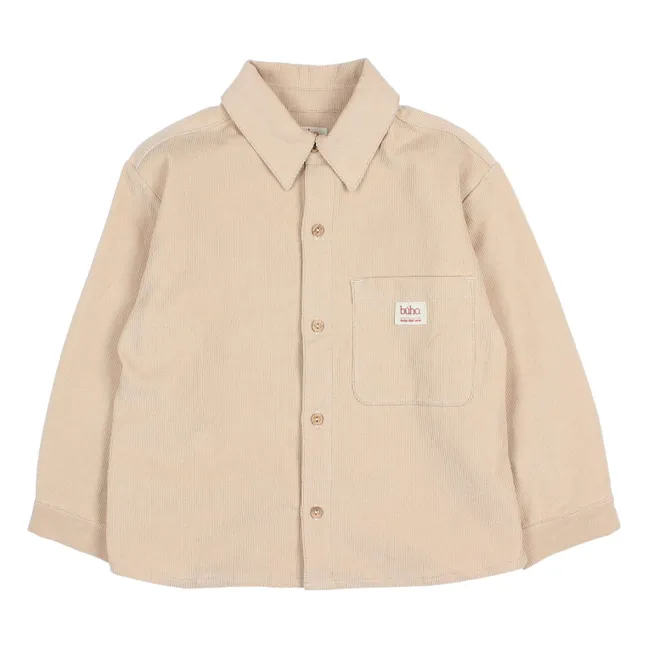 Soft Velvet Organic Cotton Shirt | Sand