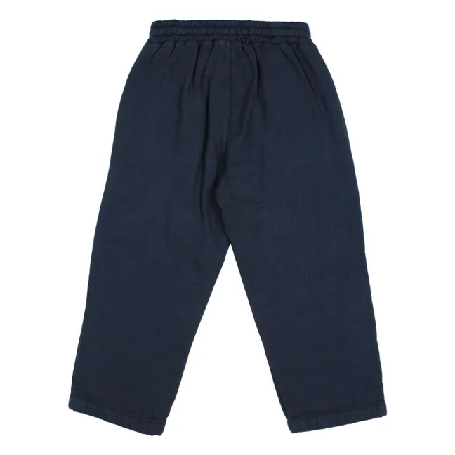 Casual Drawstring Pants | Navy blue