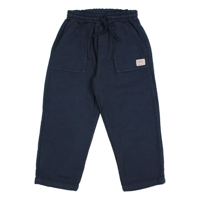 Casual Drawstring Pants | Navy blue
