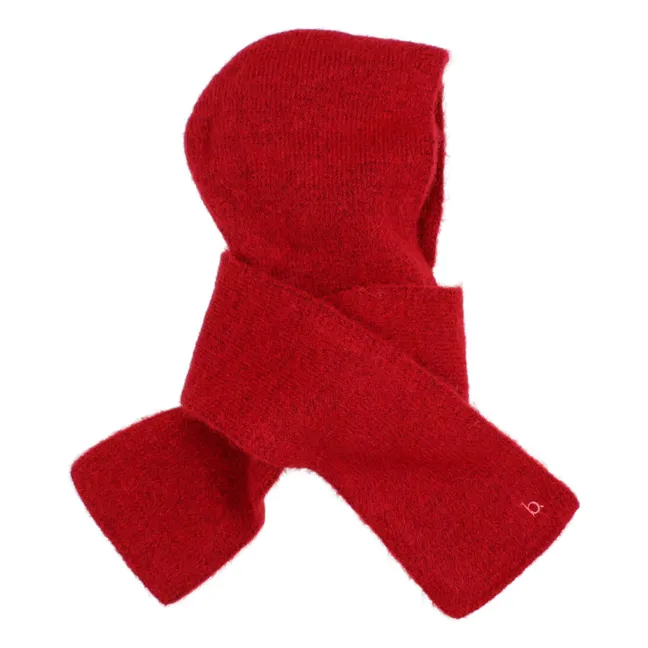Girly Beanie Scarf | Cherry red
