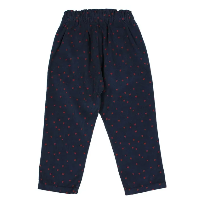Mini Hearts Pants | Navy blue