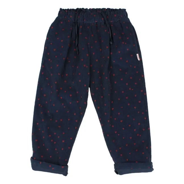Mini Hearts Pants | Navy blue