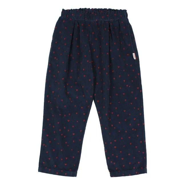 Mini Hearts Pants | Navy blue