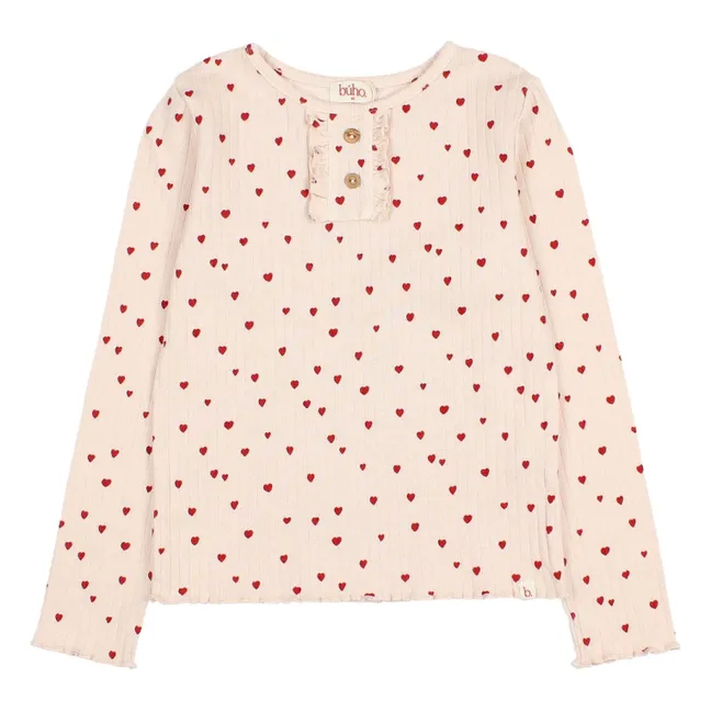 T-shirt Mini Cœurs | Rose pâle