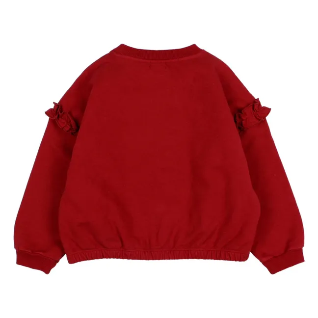 Sweat Ma Chérie Coton Bio | Rouge cerise