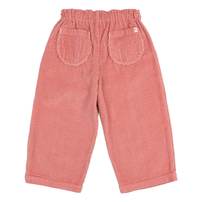 Pantalon Girly Velours Côtelé | Rose