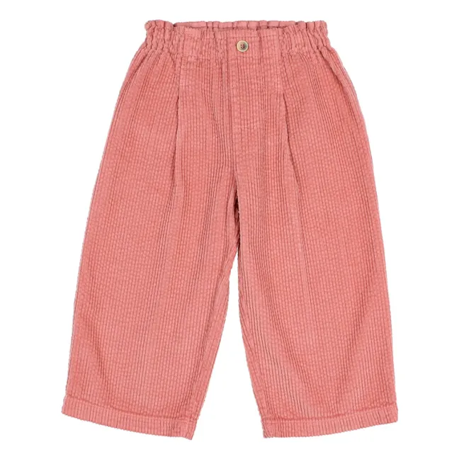 Pantalon Girly Velours Côtelé | Rose