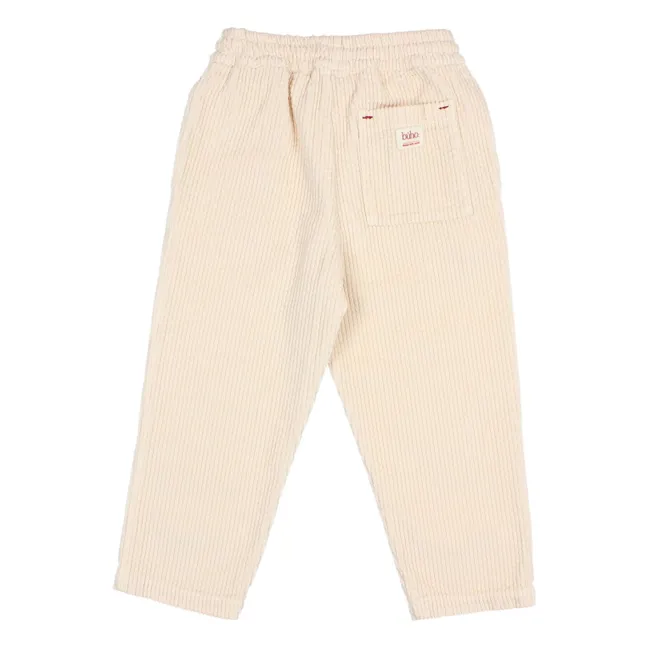 Pantalon Cordon Velours Côtelé | Crème