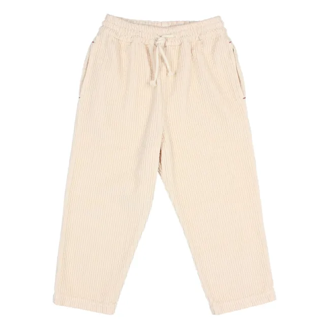 Pantalon Cordon Velours Côtelé | Crème