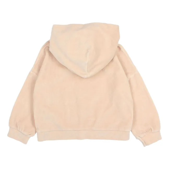 Velvet Heart Hoodie | Pale Pink