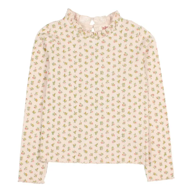 Floral Cottage Rib T-Shirt | Pale Pink